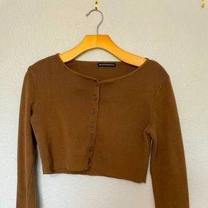 Brown cropped sweater!